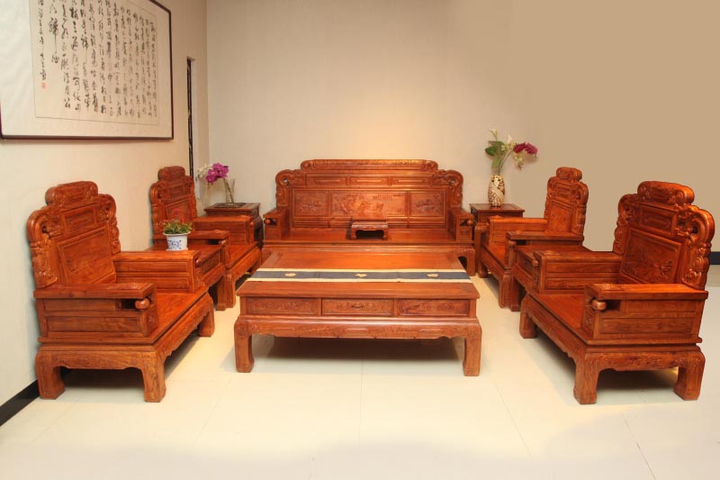 招財(cái)進(jìn)寶沙發(fā)（刺猬紫檀）